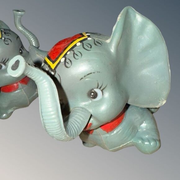 Rare Set of 2 Vintage Wilton Chicago “Circus Elephant" Hand-Painted Cake Toppers - Picture 9 of 9